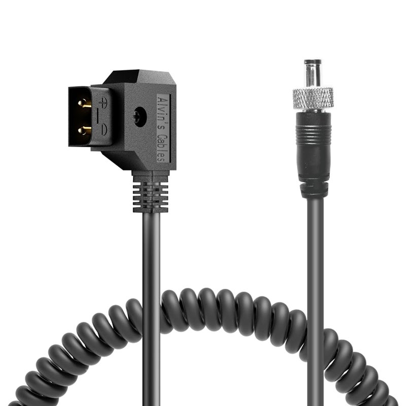 Alvin's Cables D-Tap to Locking DC Coiled Power Cable for Video Devices PIX E7 PIX E5 7 Touchscreen Display Hollyland Mars 400s - Image 1